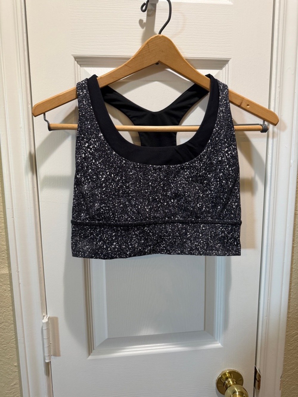 lululemon athletica Black Speckle Racerback Sports Bra